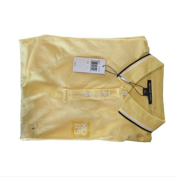 Michael Kors striped trim polo shirt NWT - Picture 2 of 4